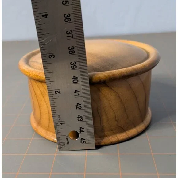 Handcrafted Wooden Trinket Box With Lid - Picture 7 of 12